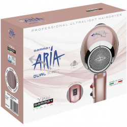 Aria Beauty - Séchoir à cheveux compact rose métallique de 1200W